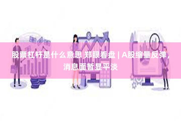 股票杠杆是什么意思 郑眼看盘 | A股缩量反弹，消息面暂显平淡