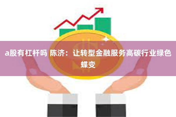 a股有杠杆吗 陈济：让转型金融服务高碳行业绿色蝶变