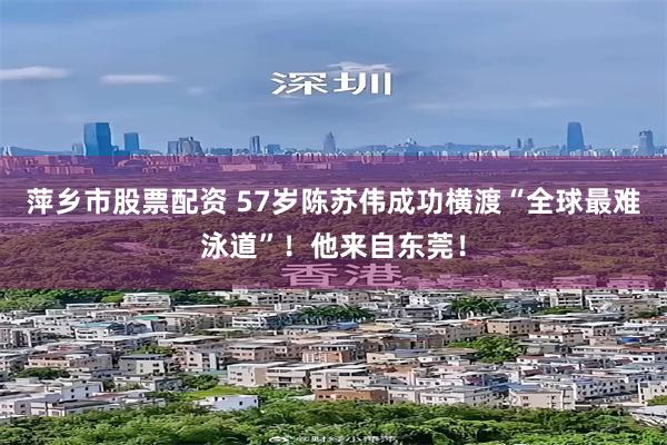 萍乡市股票配资 57岁陈苏伟成功横渡“全球最难泳道”！他来自东莞！