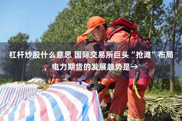 杠杆炒股什么意思 国际交易所巨头“抢滩”布局，电力期货的发展趋势是→