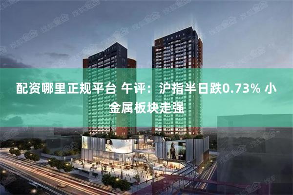 配资哪里正规平台 午评：沪指半日跌0.73% 小金属板块走强