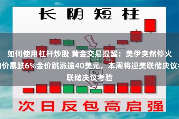 如何使用杠杆炒股 黄金交易提醒:美伊突然停火!油价暴跌6%金价跳涨逾40美元,本周将迎美联储决议考验