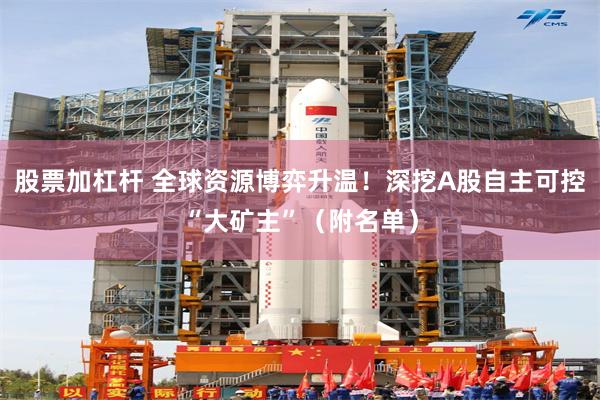股票加杠杆 全球资源博弈升温！深挖A股自主可控“大矿主”（附名单）