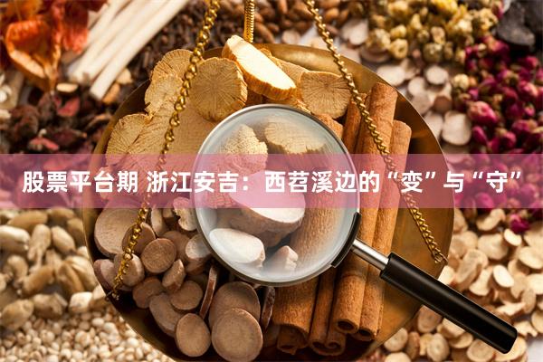 股票平台期 浙江安吉：西苕溪边的“变”与“守”